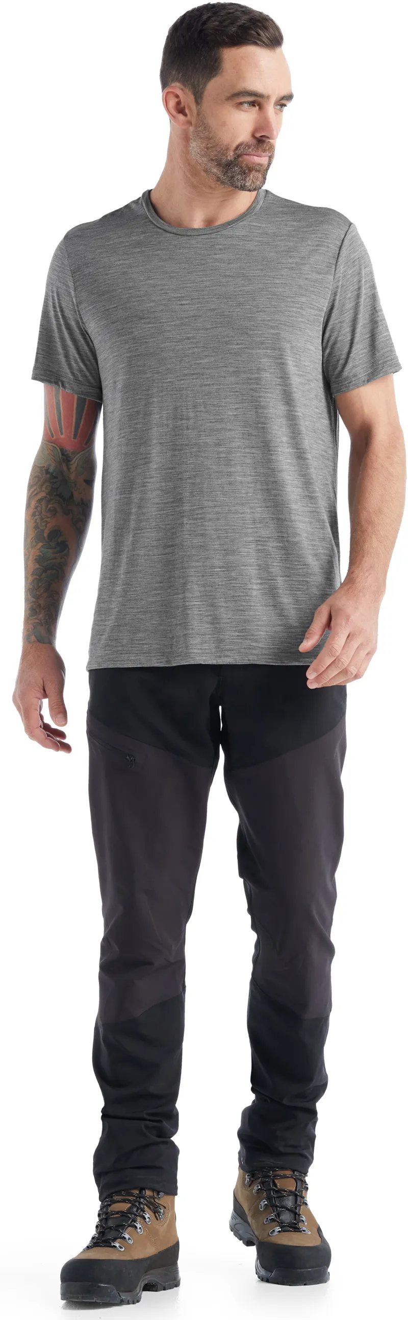 Icebreaker Mens Sphere II Short Sleeved Tee - Metro Heather-3